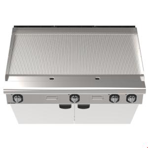 İNOKSAN INO-7IE 31 Oluklu Yüzeyli Elektrikli Izgara: 120 cm, Üç Bölgeli, Dolaplı (13 kW)