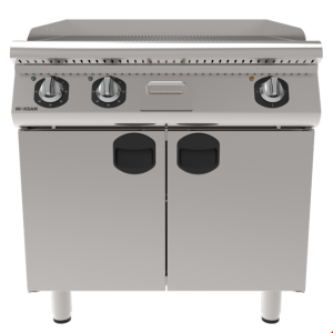 İnoksan INO-9IE21 Perfect 900 Serisi Elektrikli Oluklu Izgara (12 kW, Çift Kontrol, Dolaplı) - 80 cm