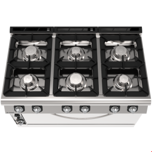 İNOKSAN INO-7KG 33F Fırınlı Gazlı Kuzine: 6 Ocak + 1.5 Modül Fırın, 120 cm (37 kW)