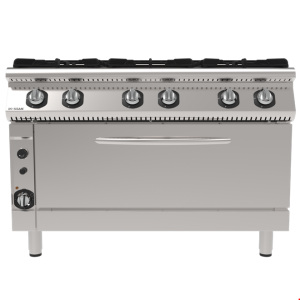 İNOKSAN INO-7KG 33F Fırınlı Gazlı Kuzine: 6 Ocak + 1.5 Modül Fırın, 120 cm (37 kW)