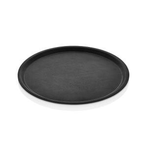 Külsan, 43 cm Siyah Yuvarlak Kaymaz Tepsi, 43.KS