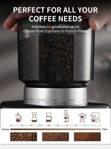 Vosco KD-CG018 Ev Tipi Barista Kahve Değirmeni