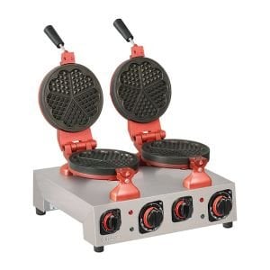 Omake Çiçek Çiftli Waffle Makinesi Zamanlayıcılı