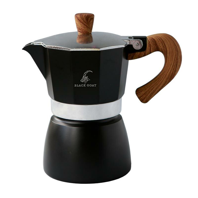Black Goat 3 Cup Moka Pot Siyah