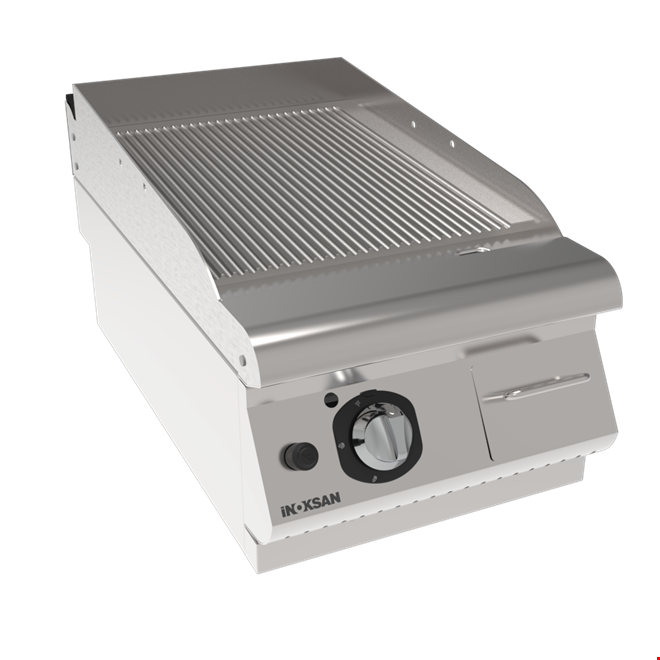 İNOKSAN INO-7IG 11S Gazlı Setüstü Izgara (6 kW) - Perfect 700 Seri, Oluklu Yüzey, 1/2 Modül