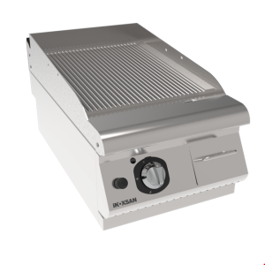 İNOKSAN INO-7IG 11S Gazlı Setüstü Izgara (6 kW) - Perfect 700 Seri, Oluklu Yüzey, 1/2 Modül