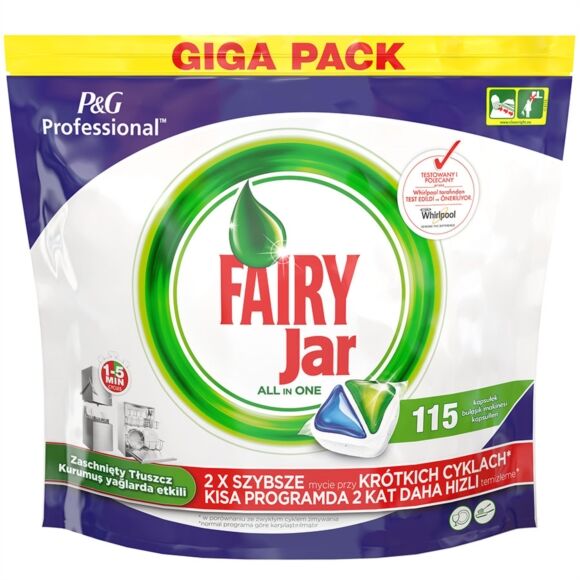 Fairy Jar Profesyonel Bulaşık Tableti - 115'li