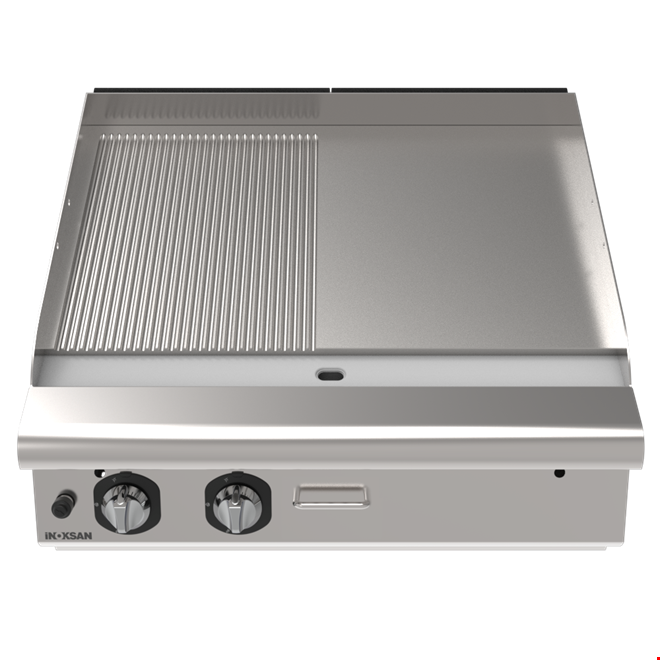 İNOKSAN INO-7IG 22S Gazlı Setüstü Izgara (12 kW) - Perfect 700 Seri, 1/2 Düz + 1/2 Oluklu, Tam Modül