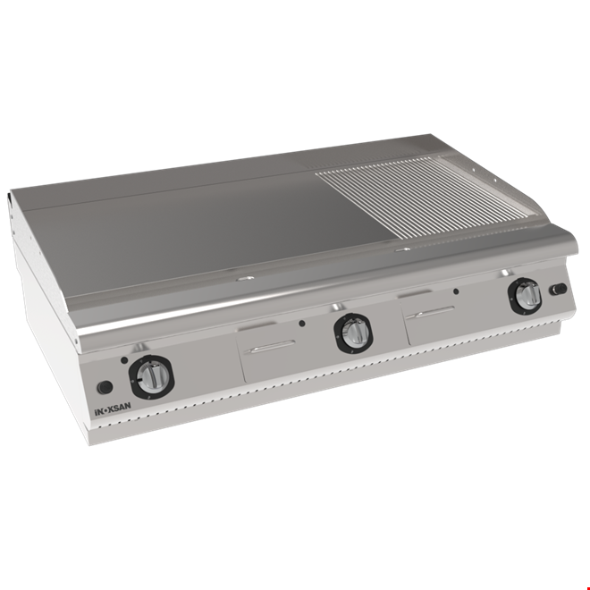 İNOKSAN INO-7IG 32S Gazlı Setüstü Izgara (15 kW) - Perfect 700 Seri, 2/3 Düz + 1/3 Oluklu, 1,5 Modül