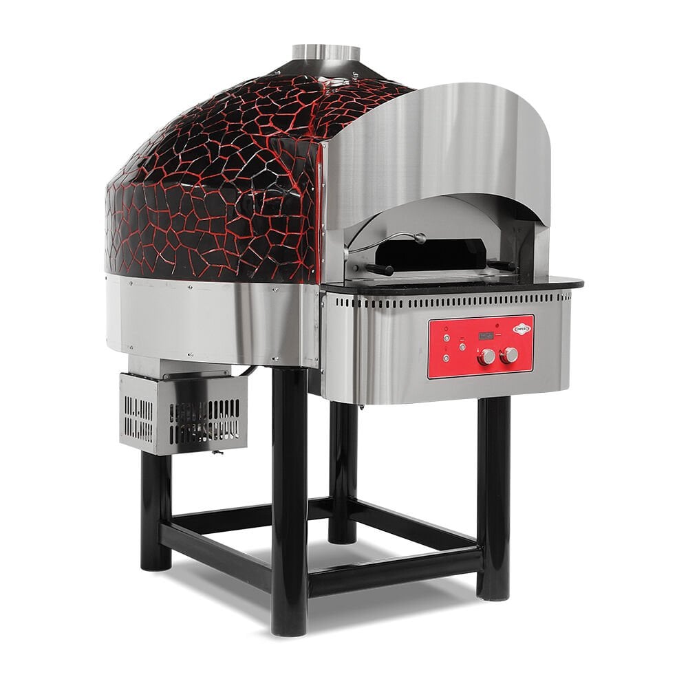 Empero Gas Rotating Pizza Oven, Ø 300 Mm 6 Pizzas, 75 Pizzas / Hour EMP.SPO.04