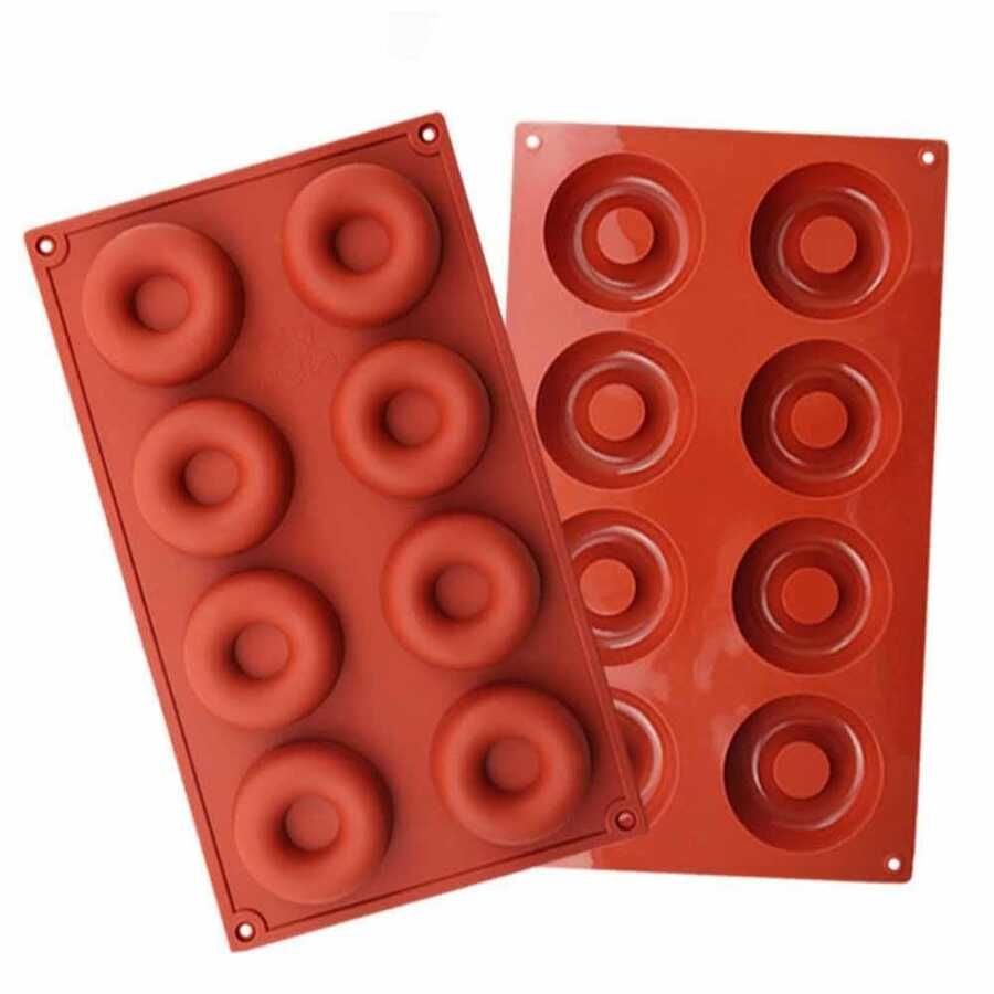 Silikon Çikolata Kalıbı Donut 29.3*17*2 Cm (Dnt-29)
