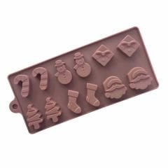 Silikon Çikolata Kalıbı Yılbaşı 22.5*10*1.5Cm (Ylb-22)