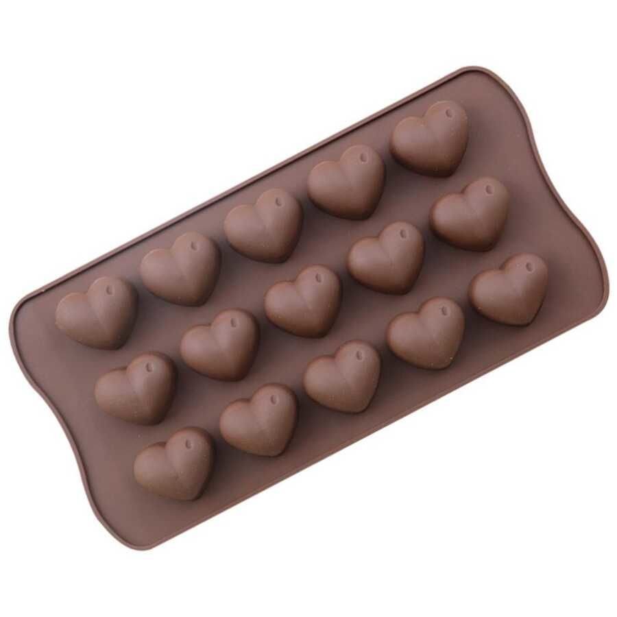 Silikon Çikolata Kalıbı Kalp 21.2*10.6*2Cm (Klp-21)