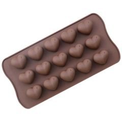 Silikon Çikolata Kalıbı Kalp 21.2*10.6*2Cm (Klp-21)