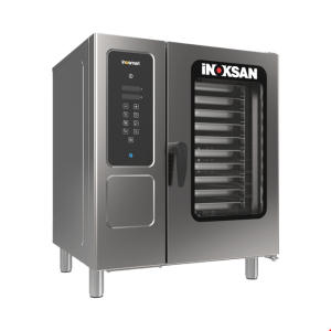 İNOKSAN INO-FKG 10 Dijital Gazlı Konveksiyonlu Fırın (15 kW) - 10 Tepsi GN 1/1, Premix Yanma Teknolojisi