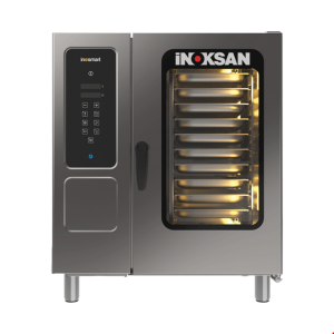 İNOKSAN INO-FKG 10 Dijital Gazlı Konveksiyonlu Fırın (15 kW) - 10 Tepsi GN 1/1, Premix Yanma Teknolojisi