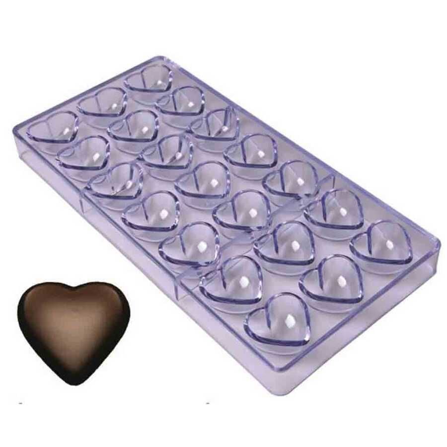 Polikarbon Çikolata Kalıbı Kalp 27.5X13.5 (Klp-15)