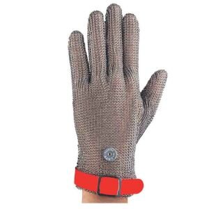 Çelik Kasap Eldiveni Kırmızı