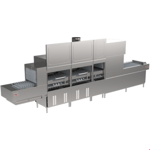 İNOKSAN INO-BYF 450L/R Flight Tip Bulaşık Makinesi - Kuvvetli Ön Yıkamalı, Saatte 4500 Tabak, Bantlı Sistem