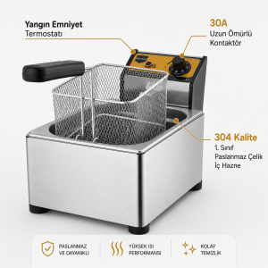 Remta R92 3+3 lt Çiftli Elektrikli Fritöz